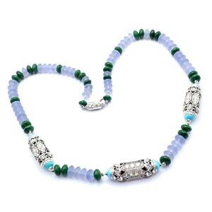 Authentic! Cartier 18k White Gold High Jewelry Géometrie & Contrastes Necklace